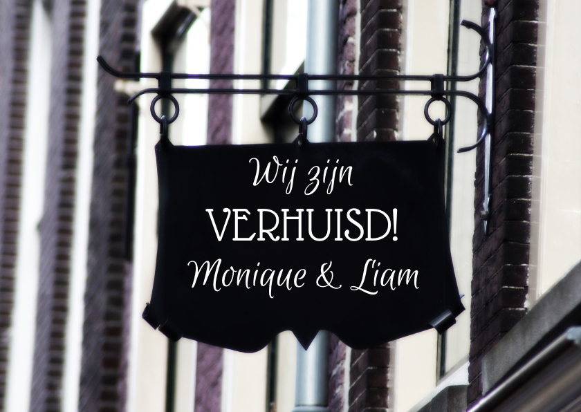 Verhuisd bord zelf invullen a - Verhuiskaarten Verhuiskaarten - Verhuisd bord zelf invullen a