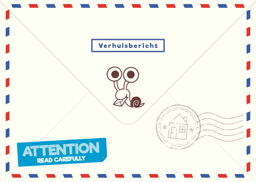 Verhuisd Slak - TW - Verhuiskaarten Verhuiskaarten - Verhuisd Slak - TW