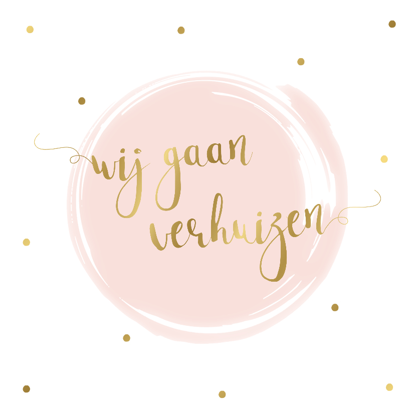 Verhuiskaart cirkel, aanpasbare kleur - Verhuiskaarten Verhuiskaarten - Verhuiskaart cirkel, aanpasbare kleur