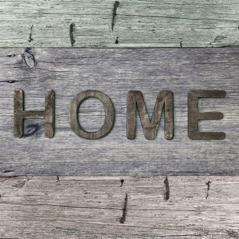 verhuiskaart Home hout 3 kleuren - Verhuiskaarten Verhuiskaarten - verhuiskaart Home hout 3 kleuren