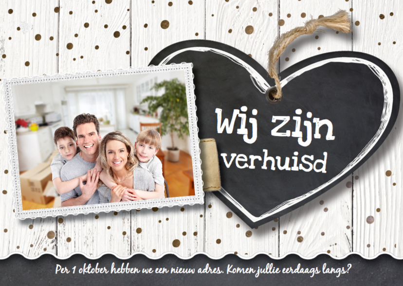 Verhuiskaart hout - LO - Verhuiskaarten Verhuiskaarten - Verhuiskaart hout - LO
