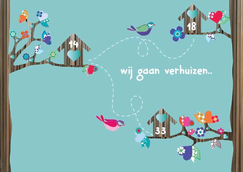 Verhuiskaart ieder z'n eigen weg - Verhuiskaarten Verhuiskaarten - Verhuiskaart ieder z'n eigen weg