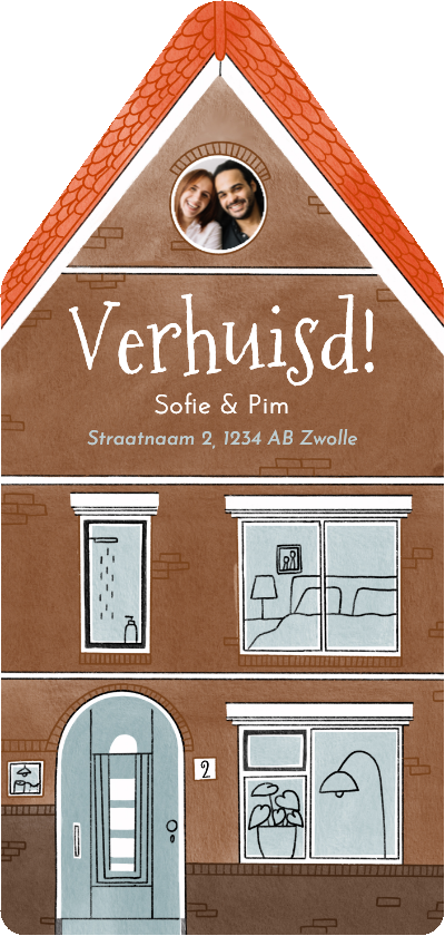 Verhuiskaarten - Verhuiskaart jaren 30 woning huisvorm 