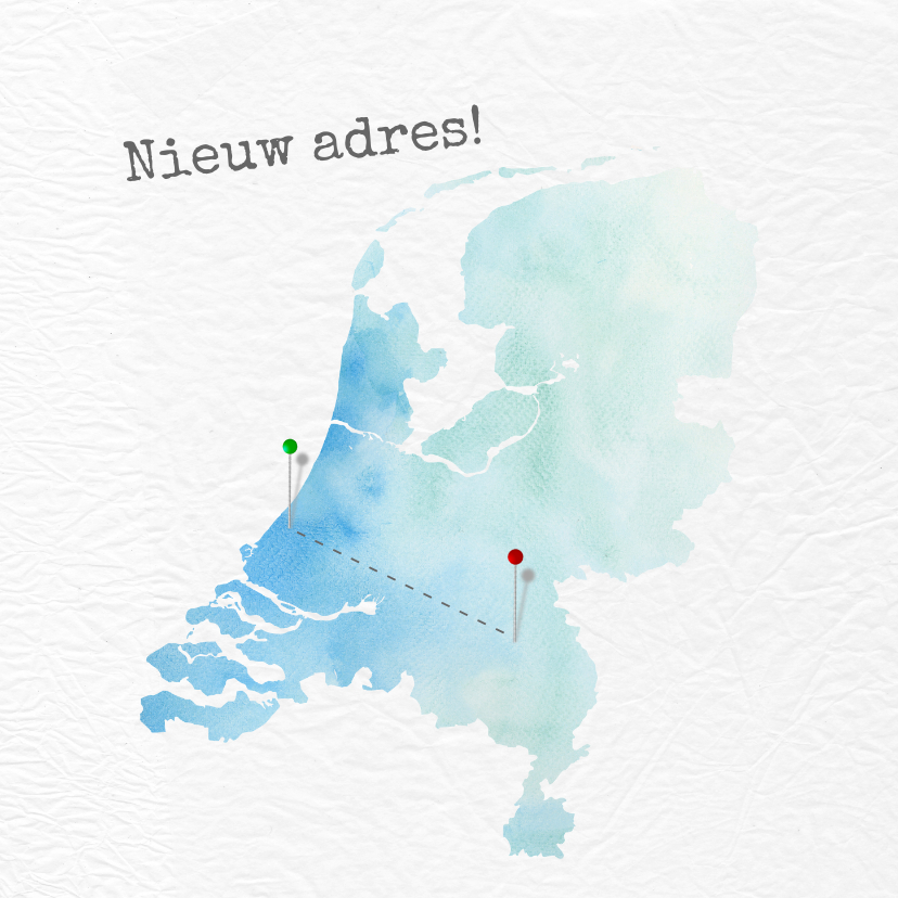 Verhuiskaarten - Verhuiskaart met kaart van Nederland