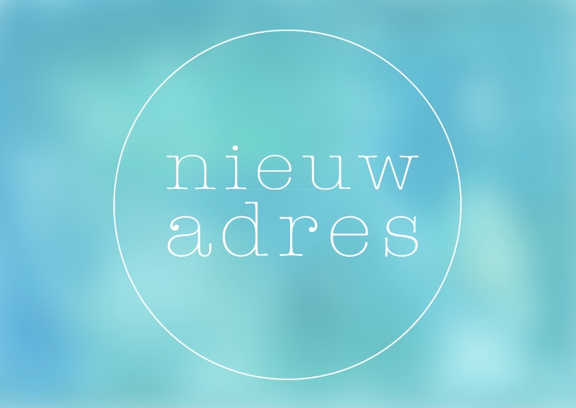 Verhuiskaart Nieuw adres strak - Verhuiskaarten Verhuiskaarten - Verhuiskaart Nieuw adres strak