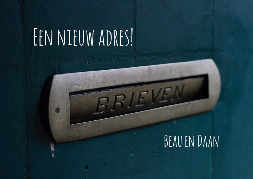 verhuiskaart vintage brievenbus - Verhuiskaarten Verhuiskaarten - verhuiskaart vintage brievenbus