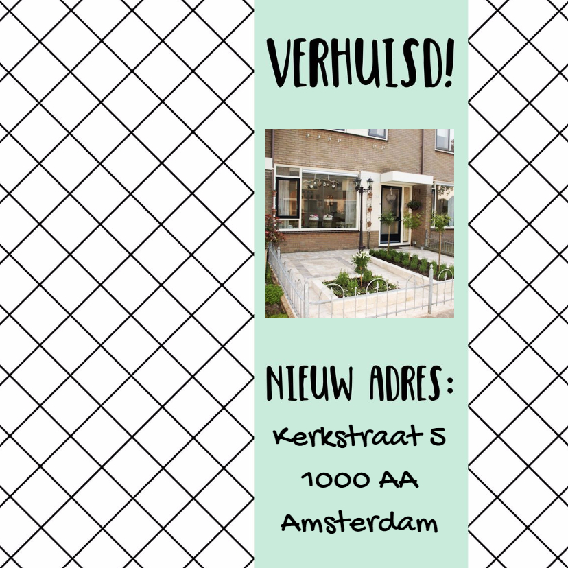 Verhuiskaart zwartwit 2 - WW - Verhuiskaarten Verhuiskaarten - Verhuiskaart zwartwit 2 - WW