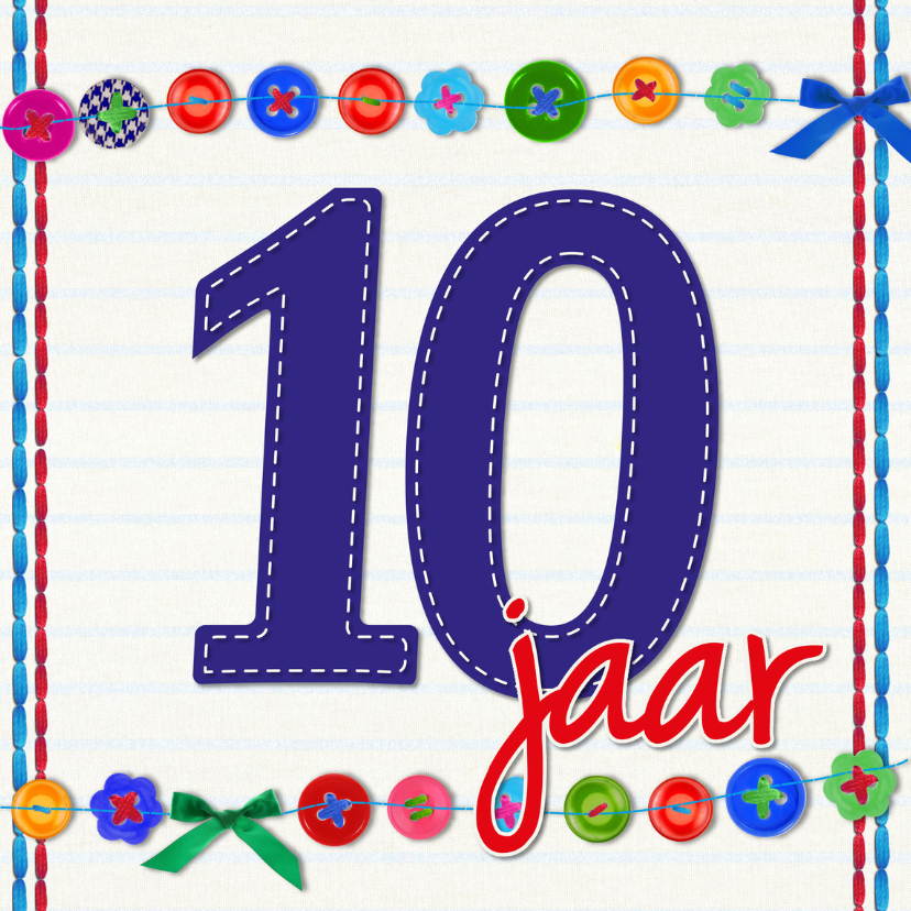 10 jaar tien verjaardag -BF - Verjaardagskaarten Verjaardagskaarten - 10 jaar tien verjaardag -BF