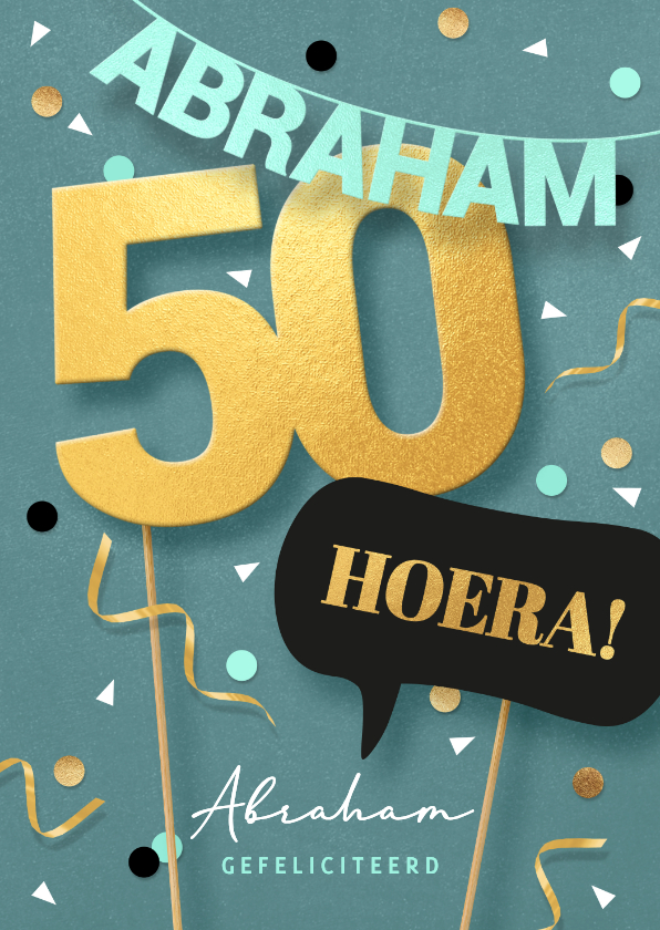 50 jaar verjaardagskaart Abraham man - Verjaardagskaarten Verjaardagskaarten - 50 jaar verjaardagskaart Abraham man