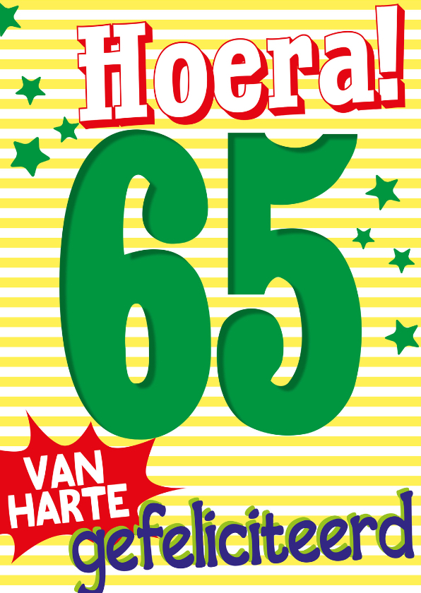 65 van harte gefeliciteerd -BF - Verjaardagskaarten Verjaardagskaarten - 65 van harte gefeliciteerd -BF