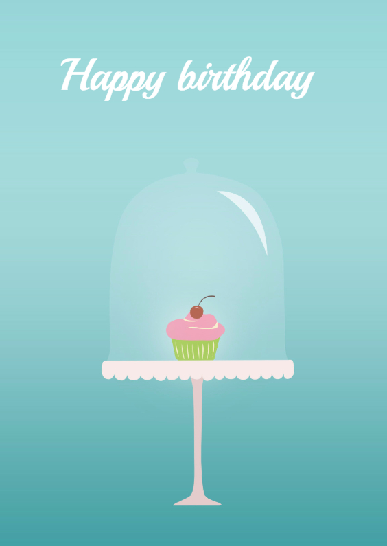 Birthday cupcake - Verjaardagskaarten Verjaardagskaarten - Birthday cupcake