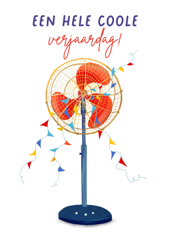 Verjaardagskaarten - Coole verjaardagskaart met ventilator