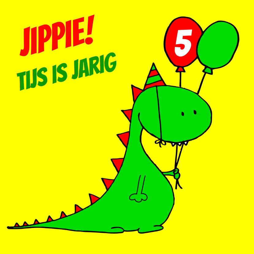 draak dinosaurus jarig - Verjaardagskaarten Verjaardagskaarten - draak dinosaurus jarig