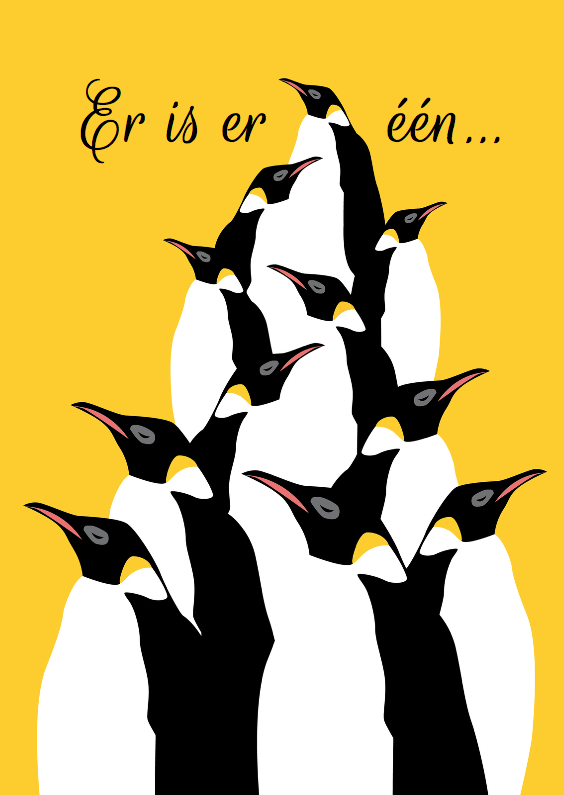 Verjaardagskaarten - Er is er een jarig - pinguins