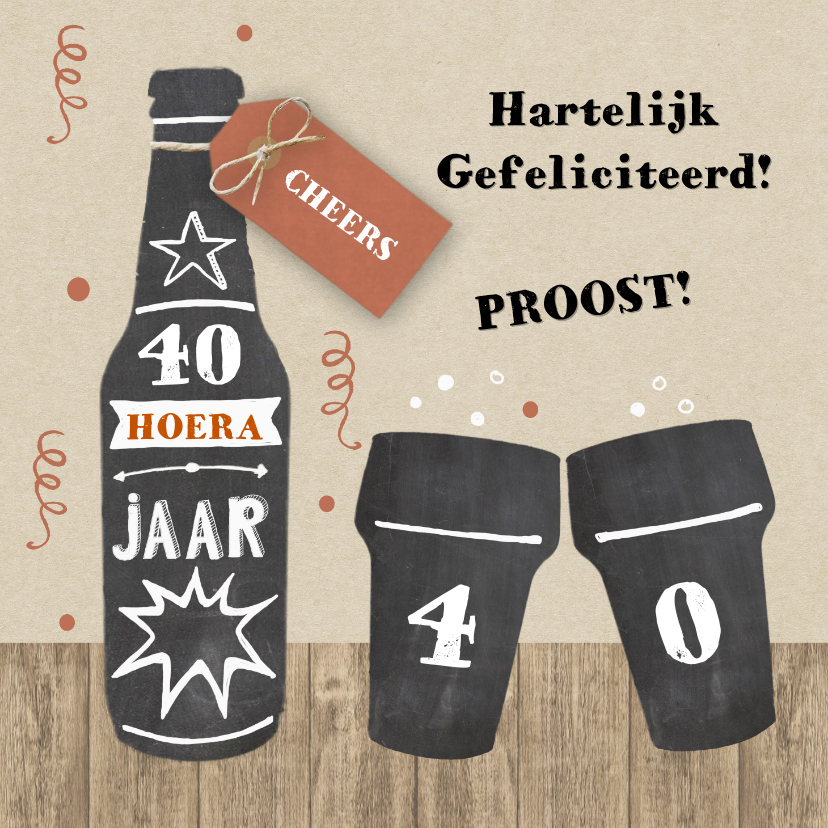 Felicitatie bier man - Verjaardagskaarten Verjaardagskaarten - Felicitatie bier man