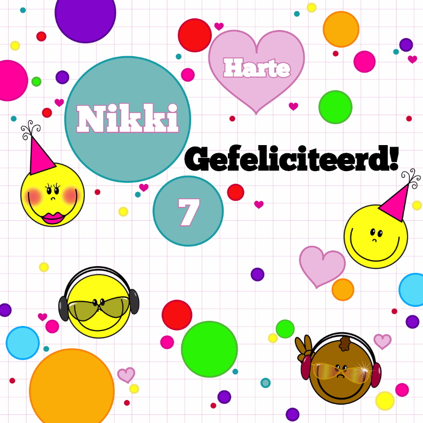 Felicitatie game smiley meisje - Verjaardagskaarten Verjaardagskaarten - Felicitatie game smiley meisje
