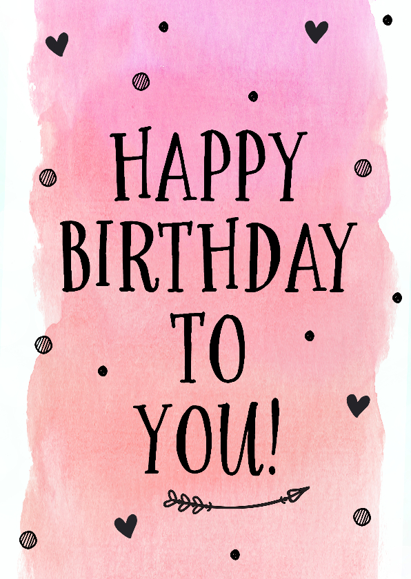 Boos worden richting volwassen Felicitatie- happy birthday to you(roze | Kaartje2go