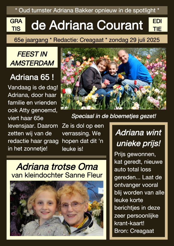 Verjaardagskaarten - Felicitatie persoonlijke krant