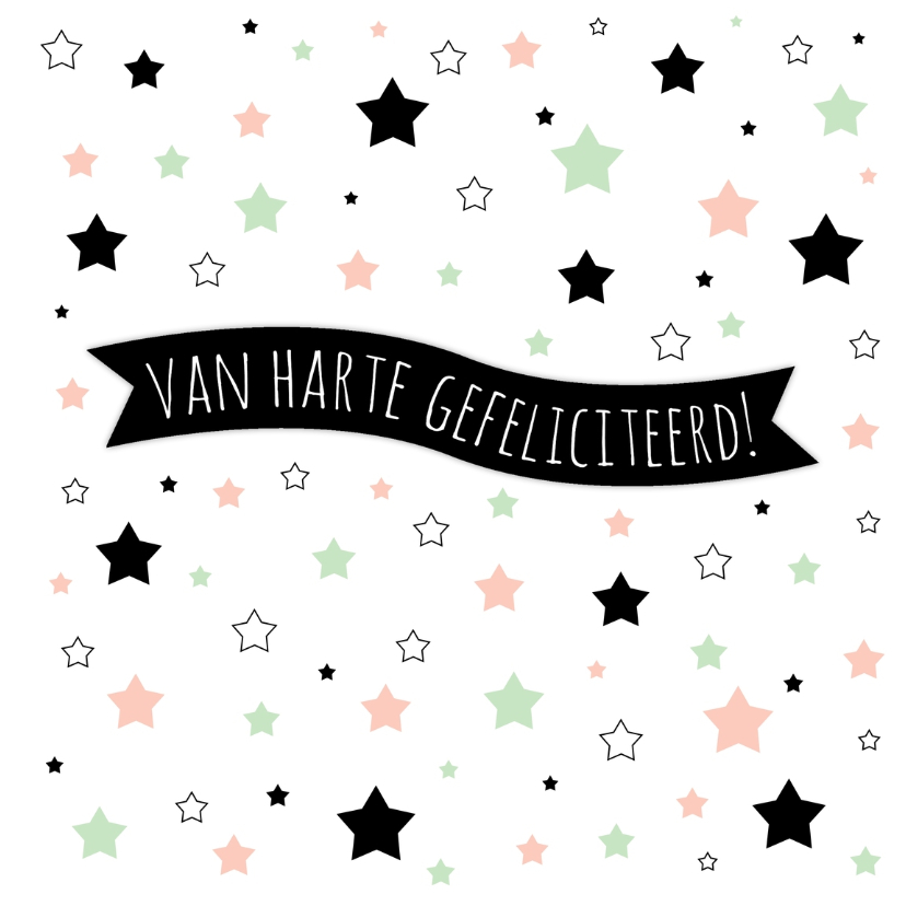 Felicitatiekaartje Ster - WW - Verjaardagskaarten Verjaardagskaarten - Felicitatiekaartje Ster - WW