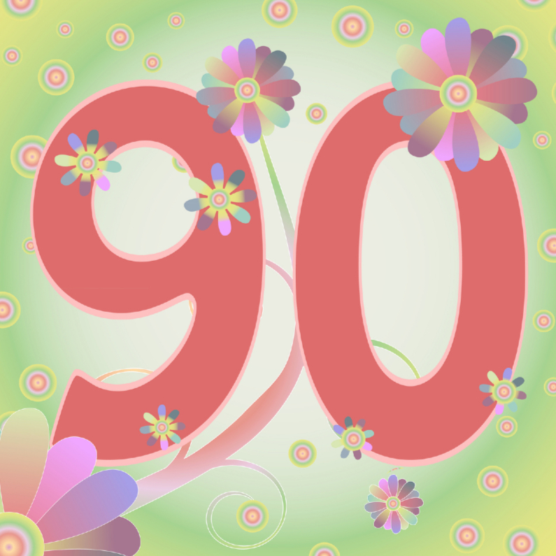flowerpower-90jaar - Verjaardagskaarten Verjaardagskaarten - flowerpower-90jaar