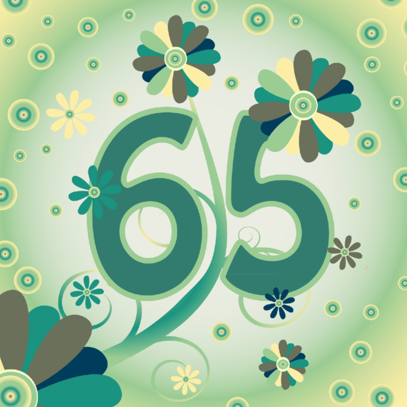 flowerpower2 65 jaar - Verjaardagskaarten Verjaardagskaarten - flowerpower2 65 jaar