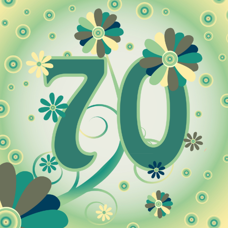 flowerpower2 70 jaar - Verjaardagskaarten Verjaardagskaarten - flowerpower2 70 jaar