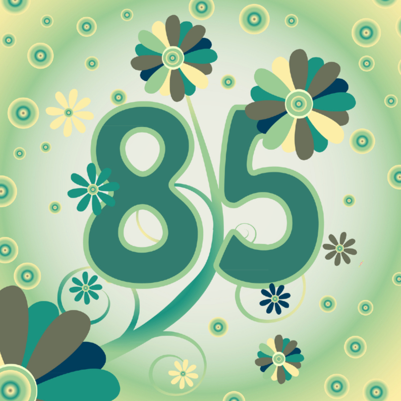 flowerpower2 85 jaar - Verjaardagskaarten Verjaardagskaarten - flowerpower2 85 jaar