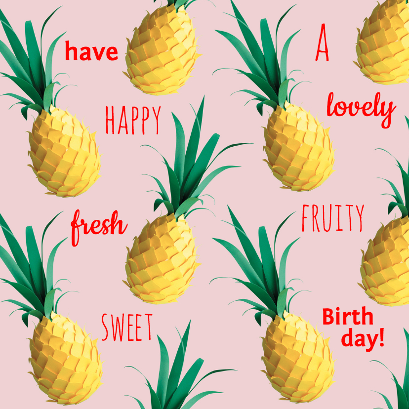 Verjaardagskaarten - fresh fruity birthday