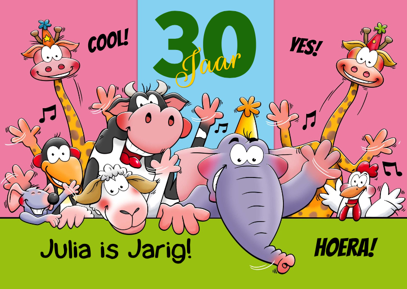 grappige verjaardagskaart aanpasbaar leeftijd met dieren - Verjaardagskaarten Verjaardagskaarten - grappige verjaardagskaart aanpasbaar leeftijd met dieren
