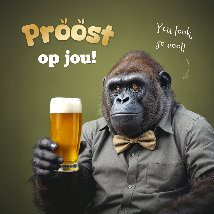 Grappige verjaardagskaart man bier proost - Verjaardagskaarten Verjaardagskaarten - Grappige verjaardagskaart man bier proost