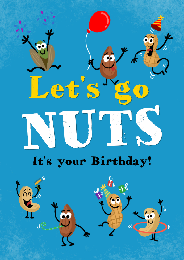 Verjaardagskaarten - Grappige verjaardagskaart met verschillende noten