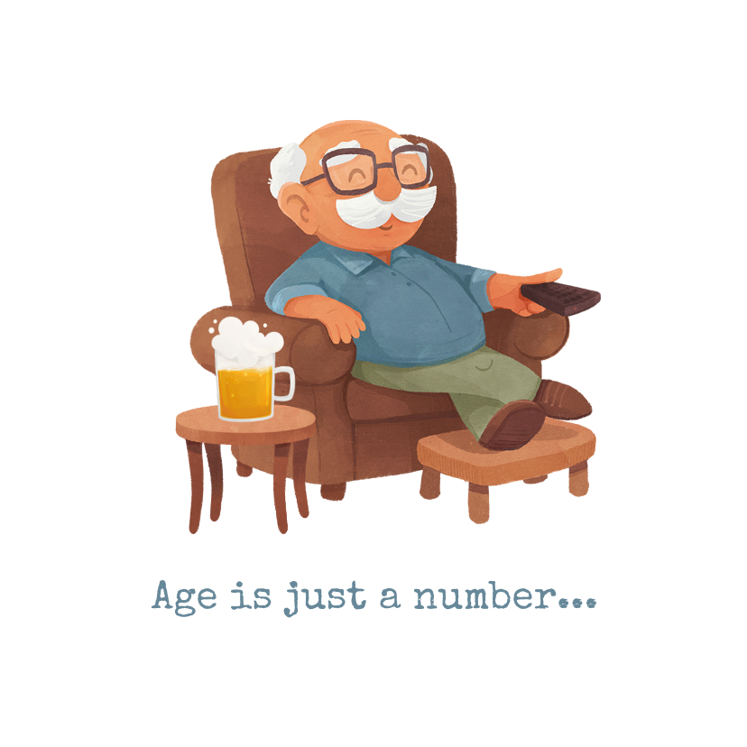 Grappige Verjaardagskaart Oude Man Bier Humor Kaartje2go