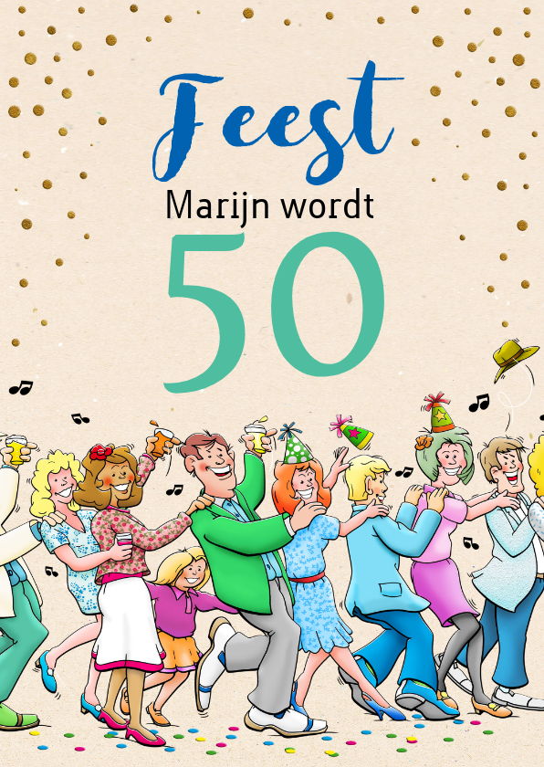 Verjaardagskaarten - Grappige verjaardagskaart voor man rond de 50 jaar