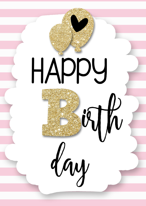 Happy B-day-balloons - Verjaardagskaarten Verjaardagskaarten - Happy B-day-balloons