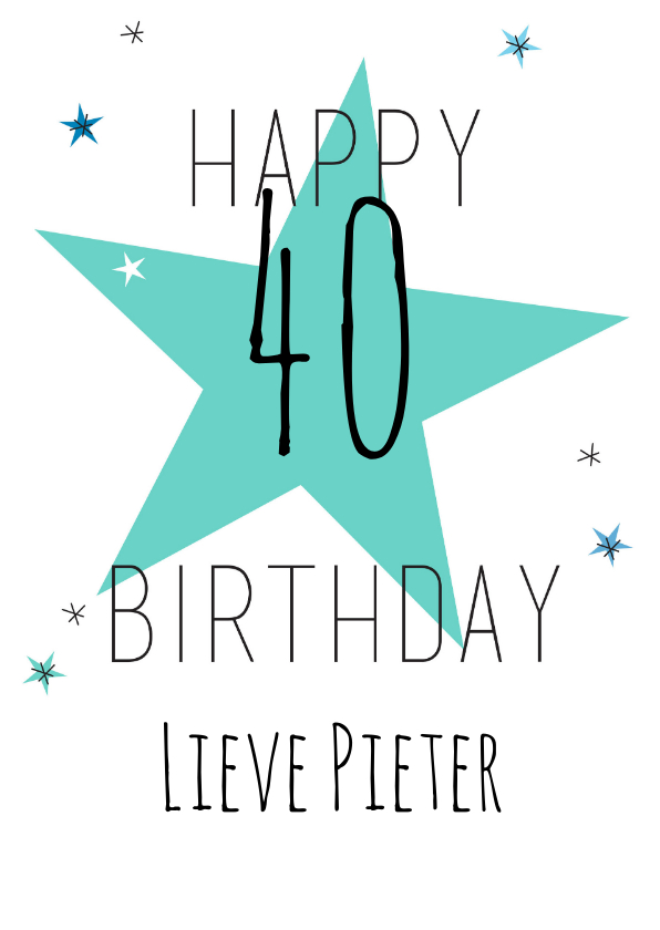 Happy B'day eigen leeftijd-ByF - Verjaardagskaarten Verjaardagskaarten - Happy B'day eigen leeftijd-ByF