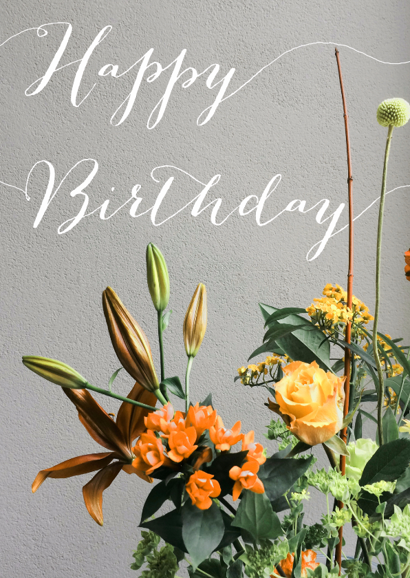 Happy Birthday najaar winter - Verjaardagskaarten Verjaardagskaarten - Happy Birthday najaar winter