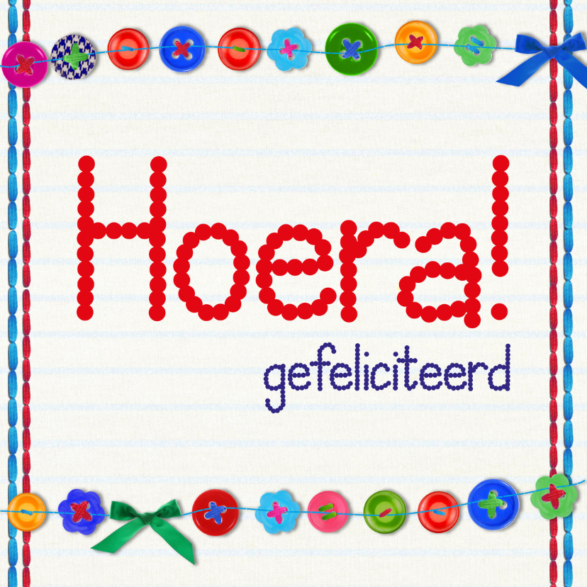 Hoera Gefeliciteerd -BF - Verjaardagskaarten Verjaardagskaarten - Hoera Gefeliciteerd -BF