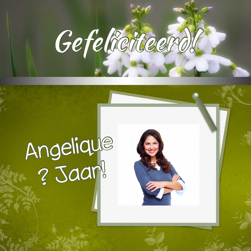Jarig bloemen zelf aanpassen b - Verjaardagskaarten Verjaardagskaarten - Jarig bloemen zelf aanpassen b