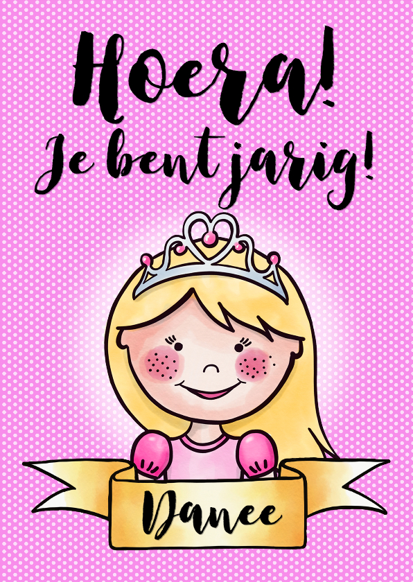Jarige prinses - EM - Verjaardagskaarten Verjaardagskaarten - Jarige prinses - EM