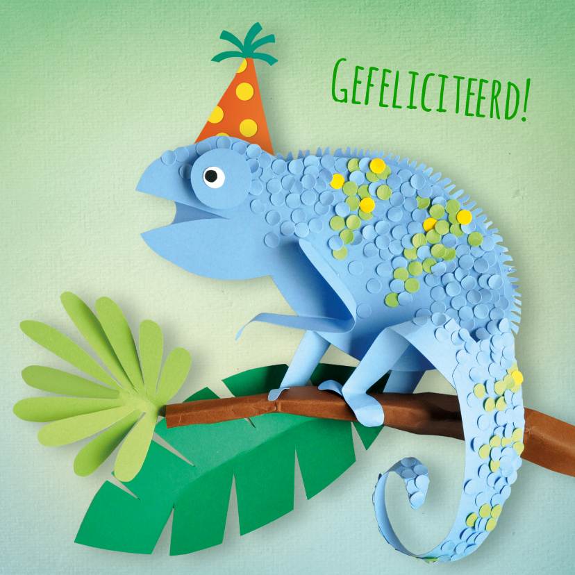 Verjaardagskaarten - Kameleon verjaardagskaart