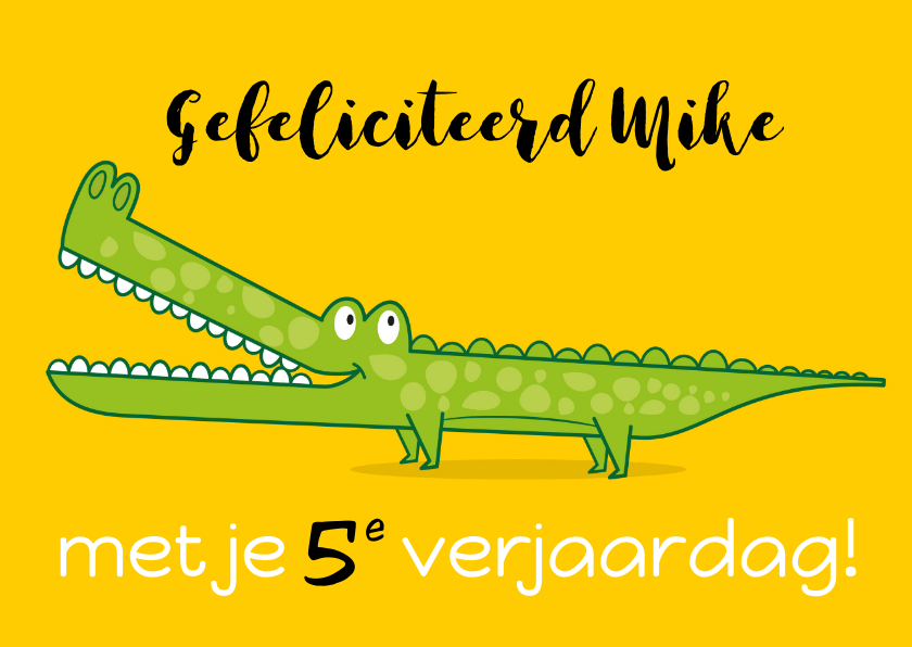 krokodil verjaardagskaart - Verjaardagskaarten Verjaardagskaarten - krokodil verjaardagskaart
