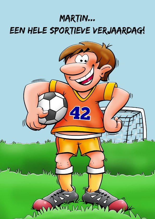 Verjaardagskaarten - Leuke verjaardagskaart voor voetballende man rond de 40 jaar