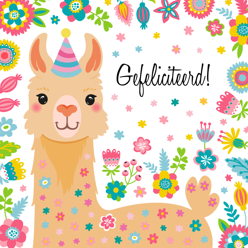 Verjaardagskaarten - Lieve alpaca verjaardagskaart