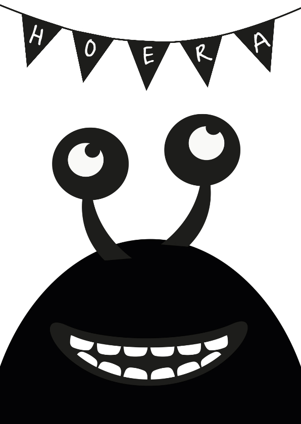 Verjaardagskaarten - Monster verjaardagskaart