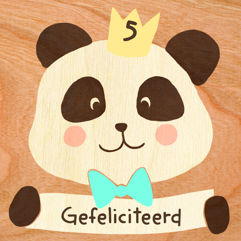 Panda gefeliciteerd - Verjaardagskaarten Verjaardagskaarten - Panda gefeliciteerd