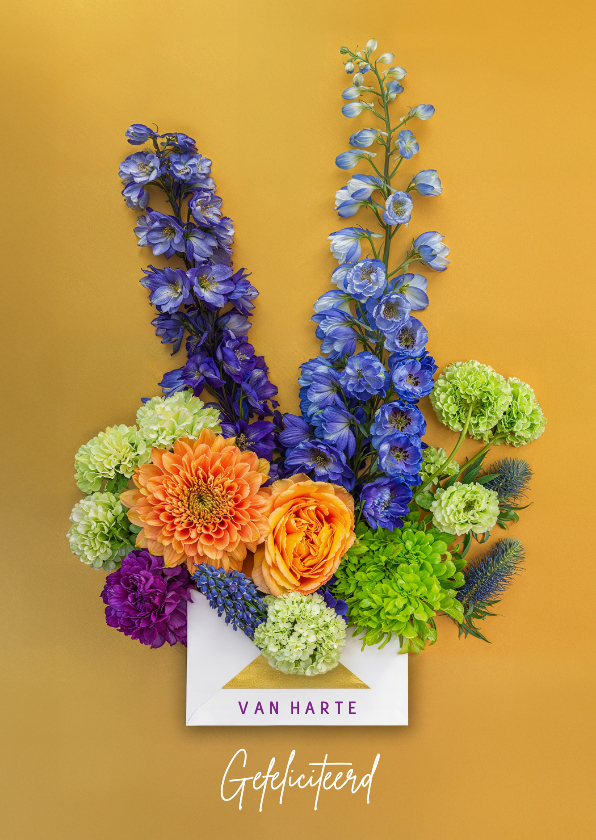 Prachtige bloemen verjaardagskaart - Verjaardagskaarten Verjaardagskaarten - Prachtige bloemen verjaardagskaart