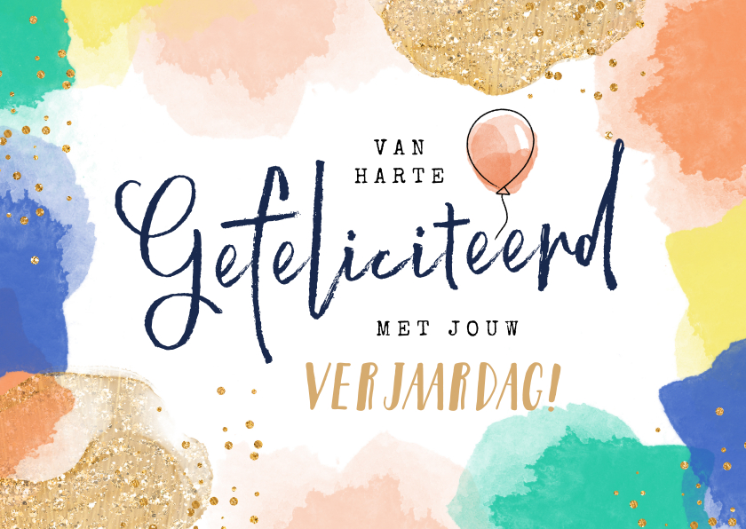 zaad vertraging Ik was verrast Stichting Jarige Job- GEFELICITEERD | Kaartje2go