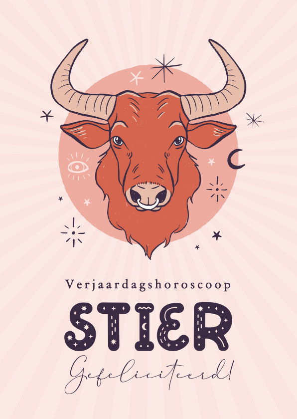 Stier horoscoop verjaardagskaart spiritueel zodiac - Verjaardagskaarten Verjaardagskaarten - Stier horoscoop verjaardagskaart spiritueel zodiac
