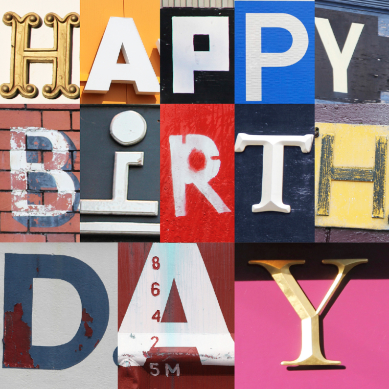 Stoere Letters Happy Birthday - Verjaardagskaarten Verjaardagskaarten - Stoere Letters Happy Birthday