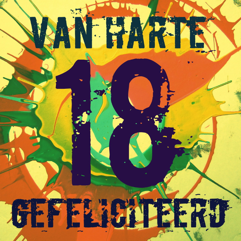 Verjaardag 18 retro IW - Verjaardagskaarten Verjaardagskaarten - Verjaardag 18 retro IW